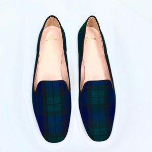 NWB - jcrew tartan loafers Size 10